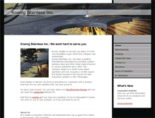 Tablet Screenshot of koenigstainless.com